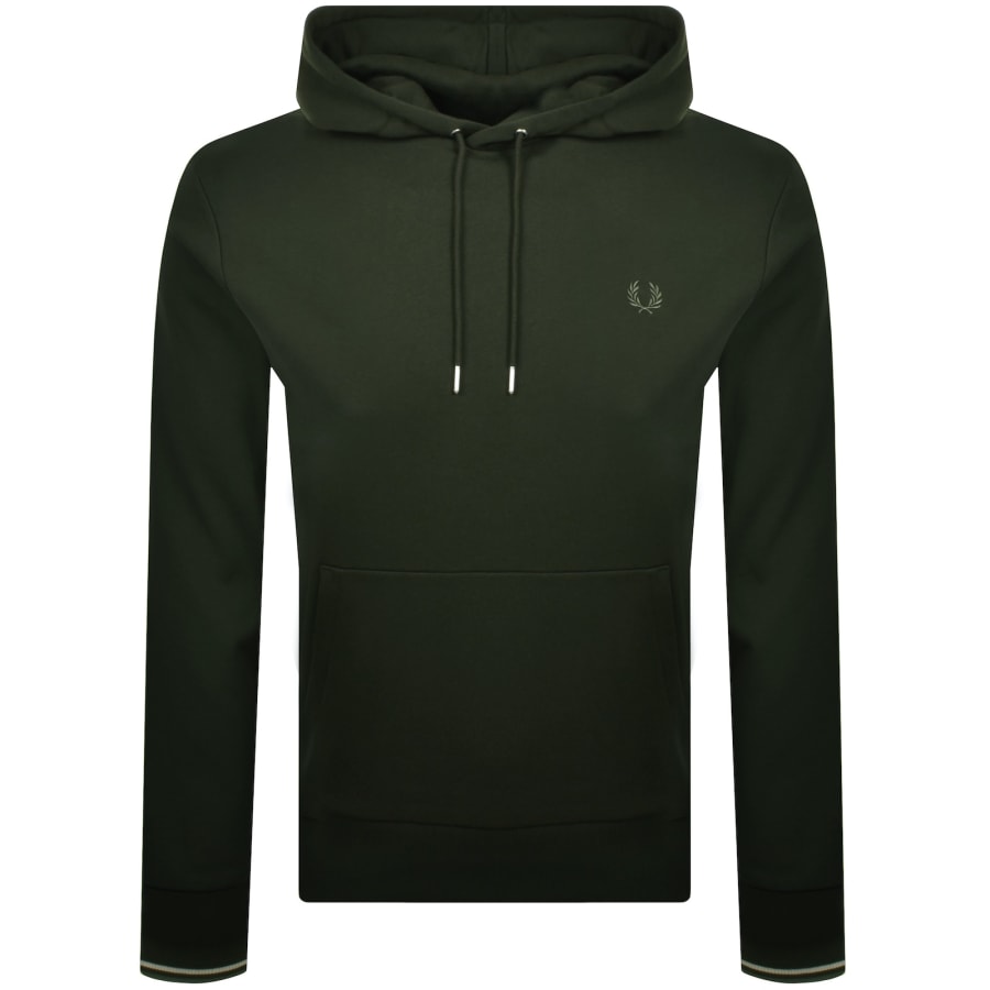 Fred Perry Tipped Logo Hoodie Green Mainline Menswear